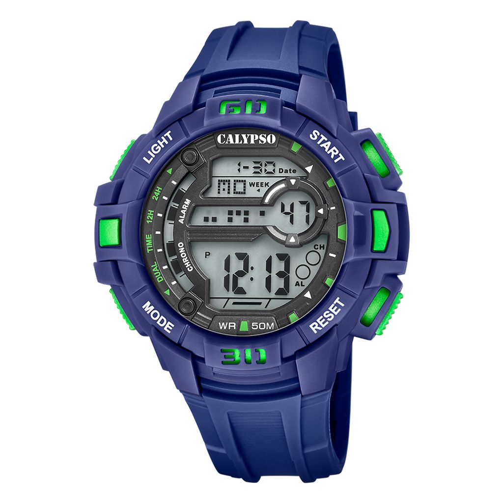 Calypso Herren Analog Uhr Sport Kautschuk Armbanduhr blau UK5836/1
