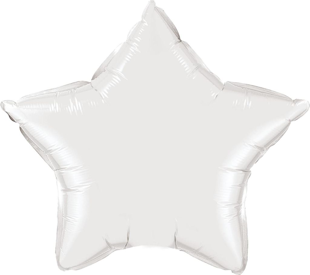 Folienballon Stern, weiß, ca. 45 cm Produktbild 