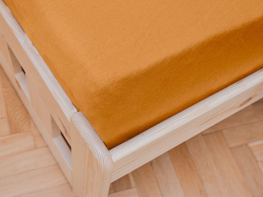 Jersey prostěradlo do dětské postýlky meruňková 60 x 120 cm Obrázek produktu 