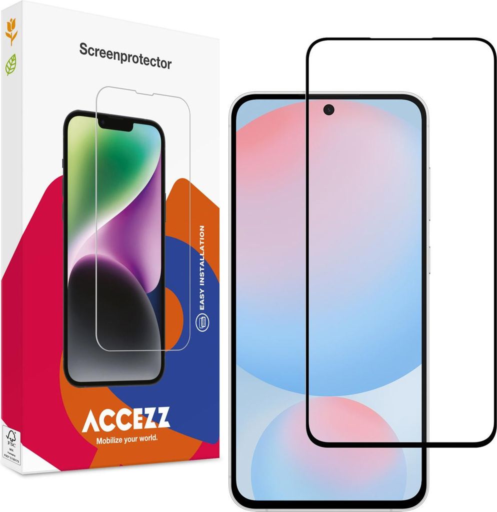 Accezz Full Cover Screen Protector aus gehärtetem Glas Samsung Galaxy S25 FE