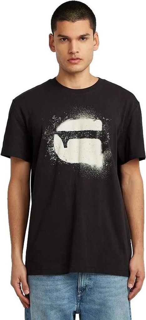 G-star Spray G Logo Kurzarm-t-shirt Schwarz M Herren Schwarz M