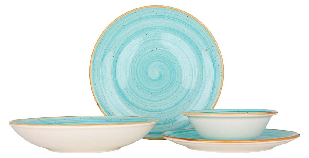 Bonna Geschirrset  - Aqua - 24 teilig - 6 Personen - Produktbild 