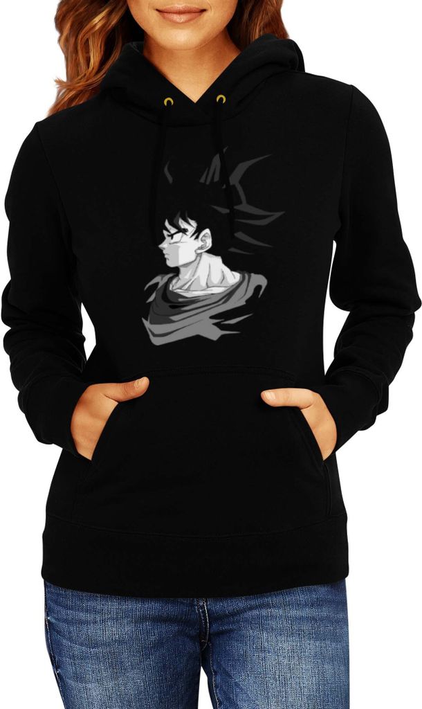Damen Kapuzenpullover Dragon Anime Manga Ball Z Goku 13, Lady M / Schwarz