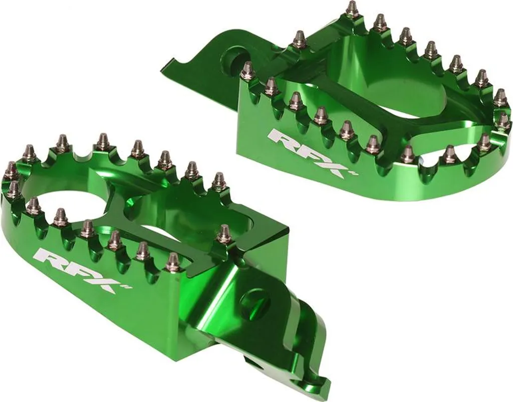 Repose-pieds RFX Pro Vert pour Kawasaki KXF 250 450 Series de Cross