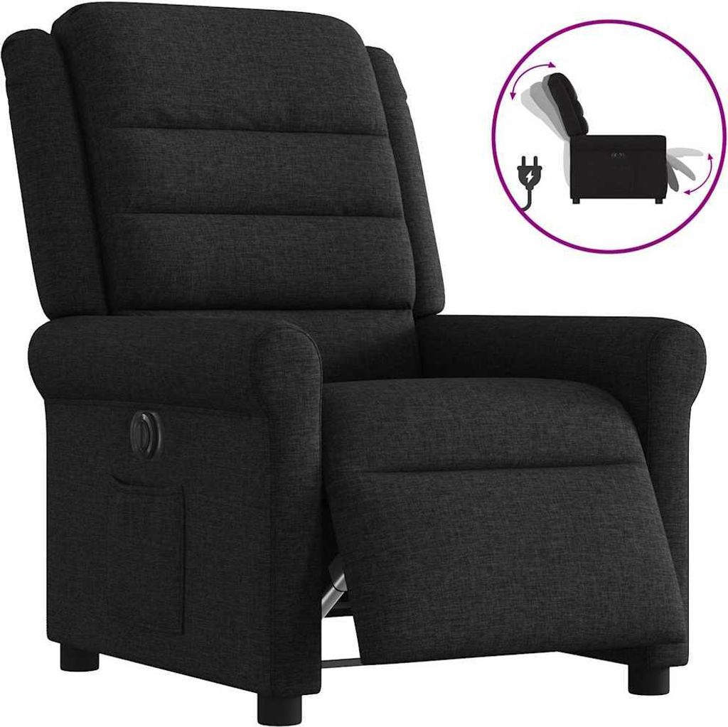 Relaxsessel Elektrisch Schwarz Stoff