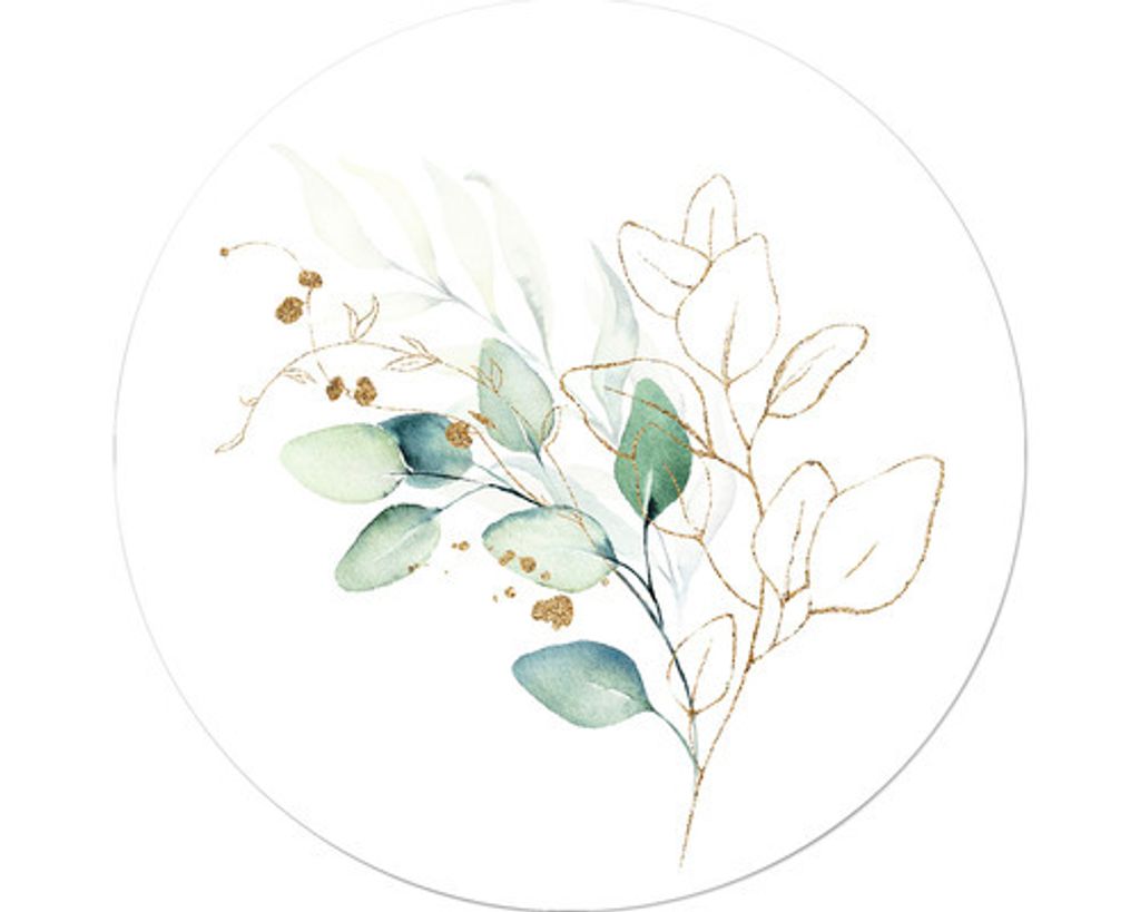 Glasbild Leaves II mit botanischem Blättermotiv im Produktbild 
