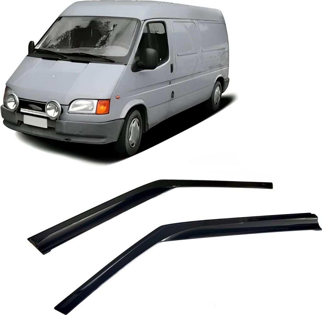 Rumplex Windabweiser Luftabweiser Regenabweiser Seitenfensterabweiser Kompatibel mit Ford Transit T 15 1997 - 2002 Autofenster Regenschutz Regenabw...