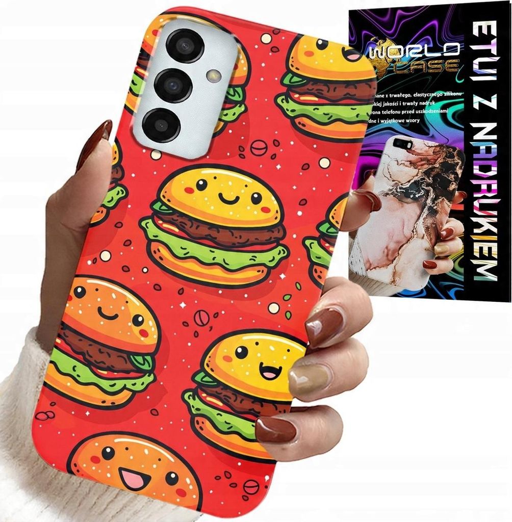 Hülle Für Samsung Galaxy M13 4G - Süsse Lächelnde Burger Hülle