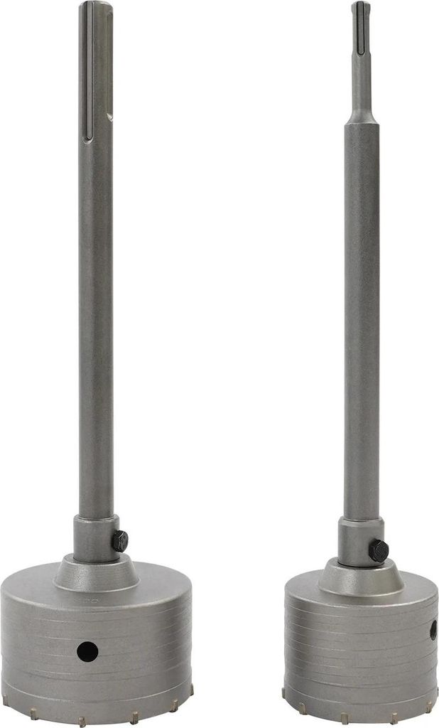 Diamant Kernbohrkronen - SDS Plus Lochsägen Set - 9-teilig - 30/40/68/80/100 mm - Für Beton, Ziegel, Fliesen - Mit Aufnahme und Zentrierbohrer - ...