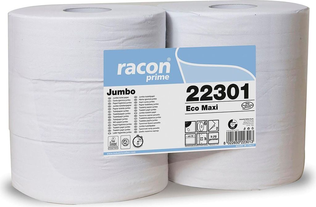 WC Toilettenpapier Jumbo 2-lagig, 1 PK = 6 Rollen