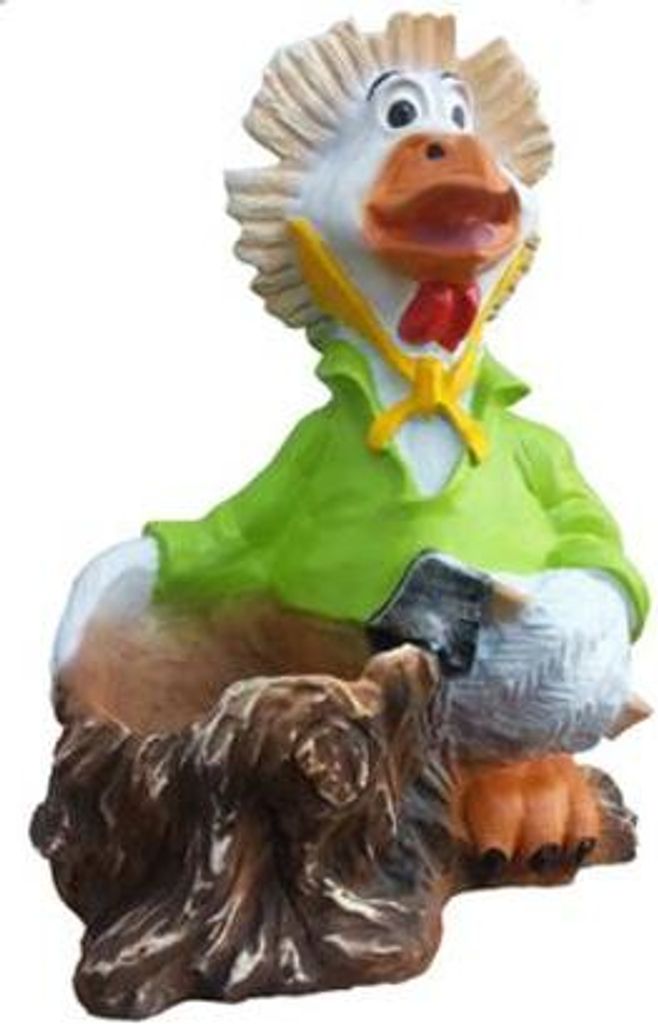 Modern Design Ente Tier Garten aus 73 cm Dekoration Deko Skulptur Grün Neu