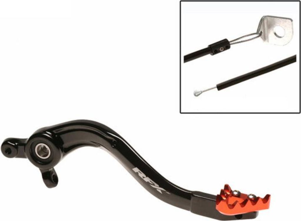 RFX Pro Series ST Hinterradbremshebel - hart eloxiert schwarz/orange
