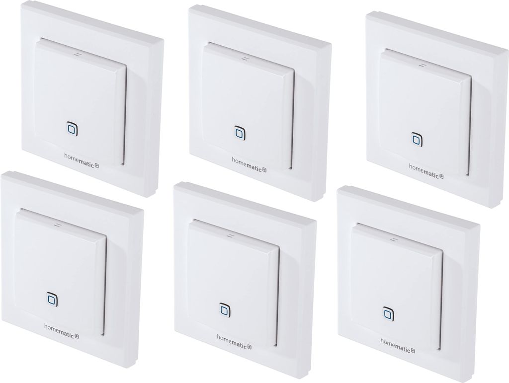 HOMEMATIC IP Smart Home 150181A0, Temp. und Luftfeucht. Sensor, 6 Stück