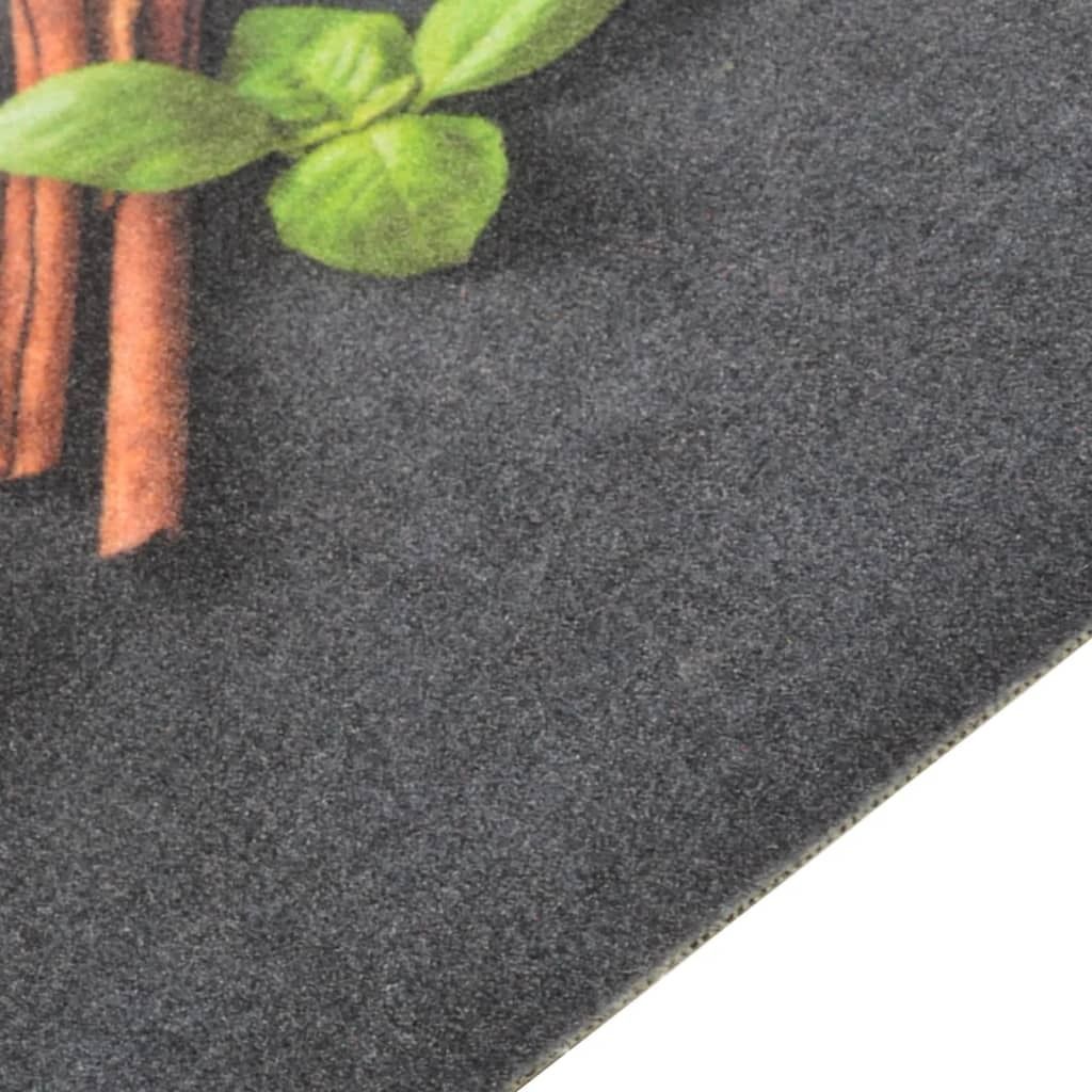 vidaXL Küchenteppich Waschbar Gewürze 60x300 cm Samt Produktbild 