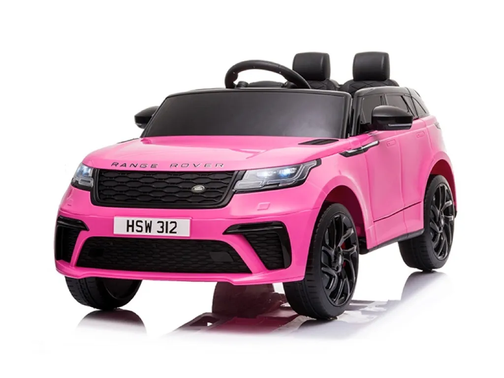 Voiture enfant 12V Range Rover Velar rose sécurisée avec télécommande
