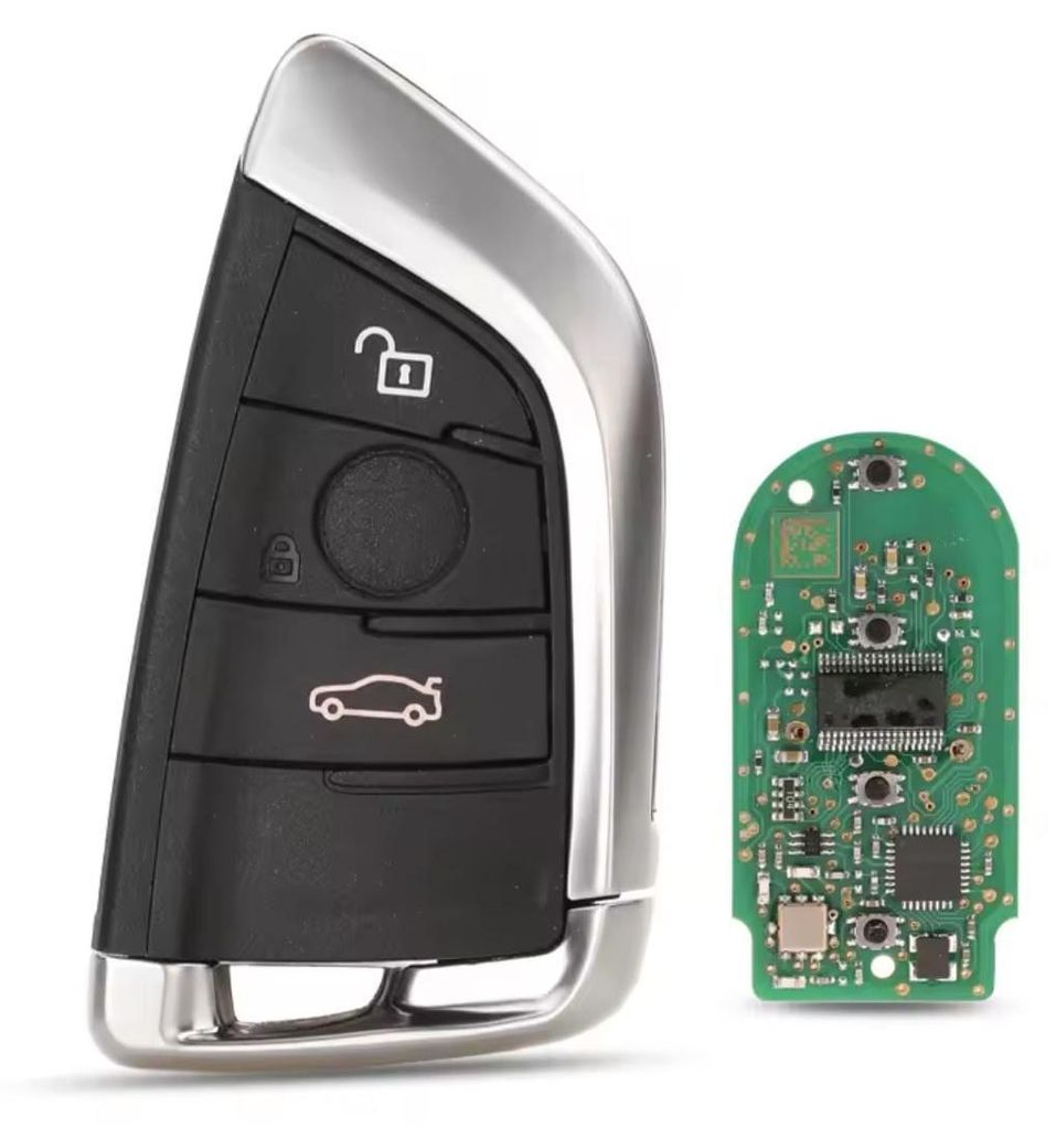 Kompletter und programmierbarer Techstar-Autoschlüssel, kompatibel mit BMW Serie 1 2 3 4 5 6 7, X3 X4 X5 X6, M2 M3 M4 – 433MHz, Chip ID49 PCF794...