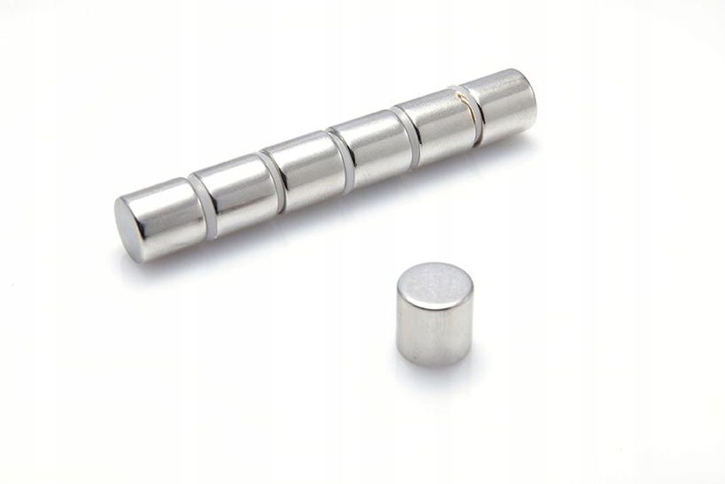 Neodym-Magnet, zylindrisch, 10 x 10 mm, N38, stark, rund – Produktbild 