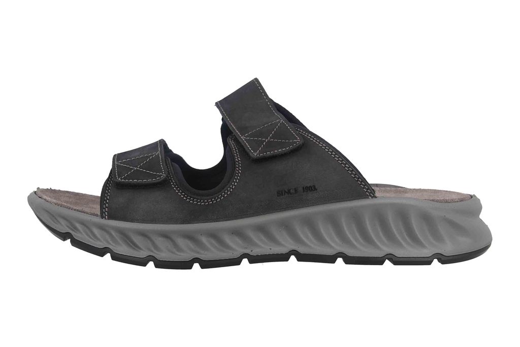 Fretz Men Elias Pantoletten in Übergrößen Schwarz 9610.9582-51 große Herrenschuhe