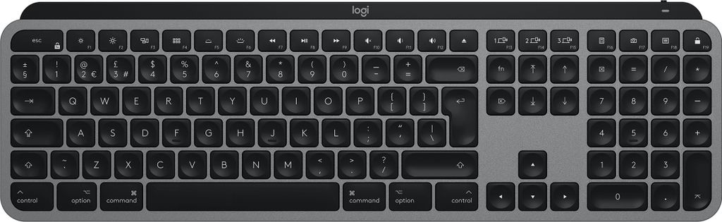 Logitech MX Keys f/ Mac Tastatur RF Wireless + Bluetooth QWERTY Italienisch Grau