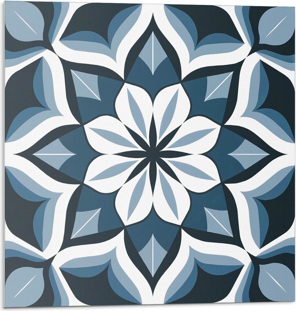 Blumenmotiv In Symmetrie – Selbstklebend – Wandverkleidung – Wandpaneel – Wanddeko – Dekorative Wandpaneele – 3D Wandpaneele – Wandge...