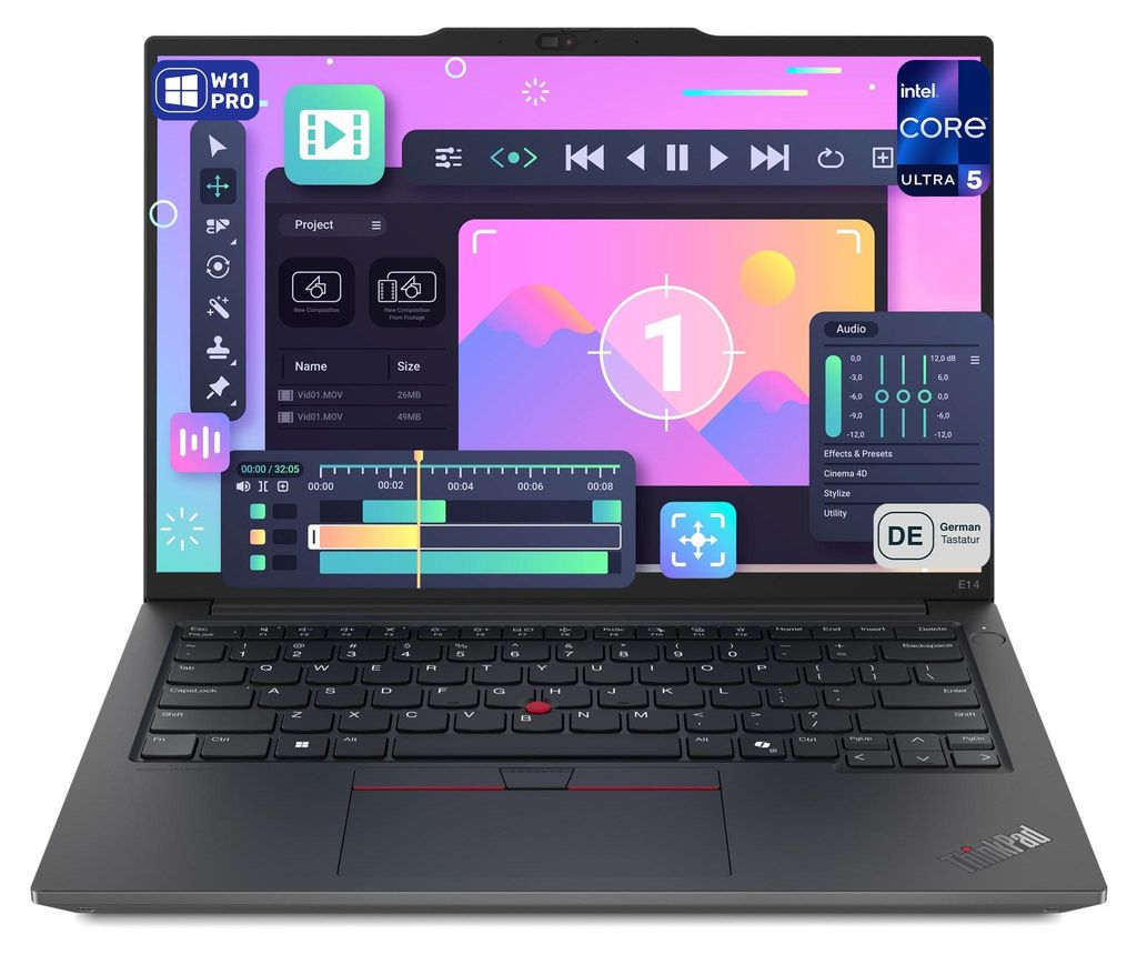 Lenovo ThinkPad E14 Gen6 Business Laptop, Core Ultra 5 Produktbild 