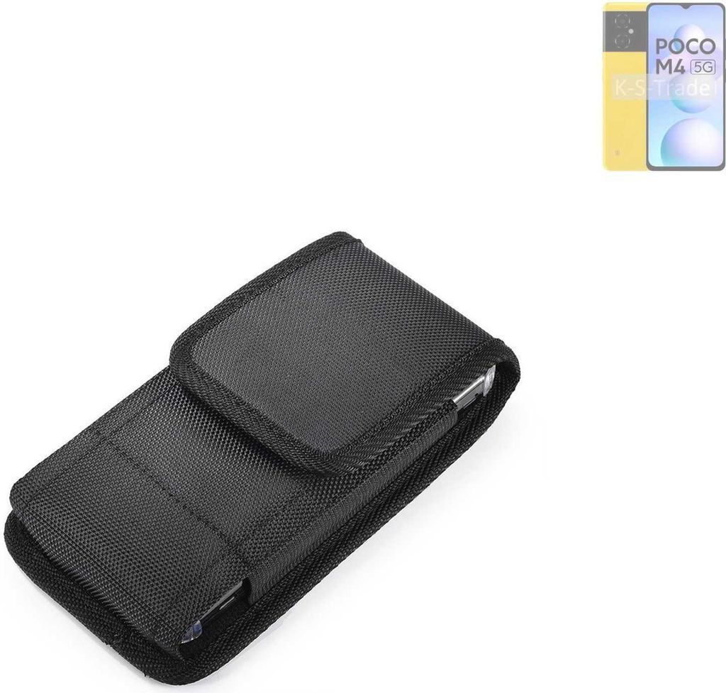 Holster Gürteltasche kompatibel mit POCO M4 5G Holster Gürtel Tasche wasserabweisend Handy Hülle Schutz Hülle Outdoor schwarz K-S-Trade
