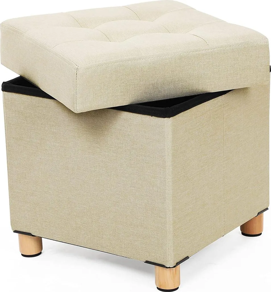 Tabouret carré pliable anti-encombrement pour assise d'appoint rapide