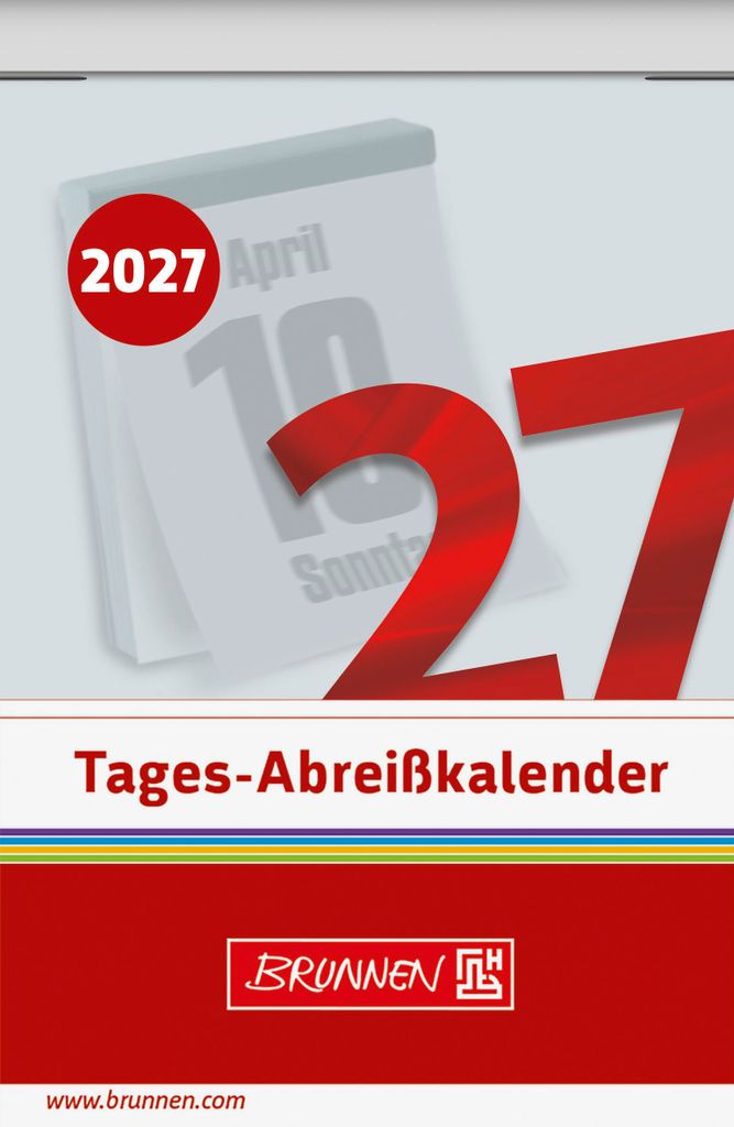 2027 BRUNNEN Tagesabreißkalender 54x80mm Nr.3 Produktbild 