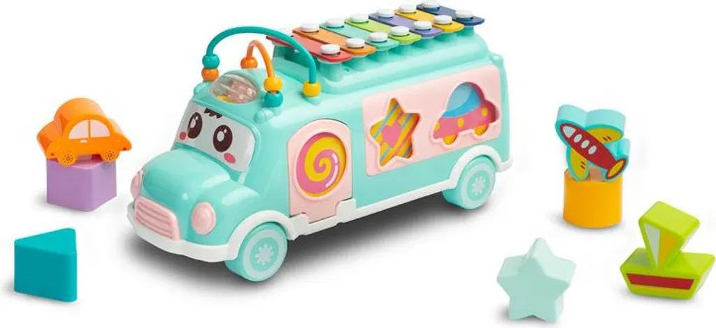 Bus musical éducatif menthe pour stimuler l'éveil et la motricité fine