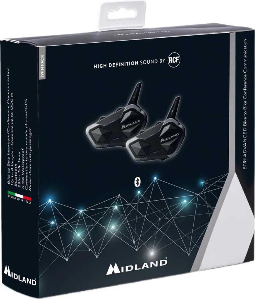 Intercom moto Midland BTR1 Advanced Bluetooth 4.2 double pack - 3