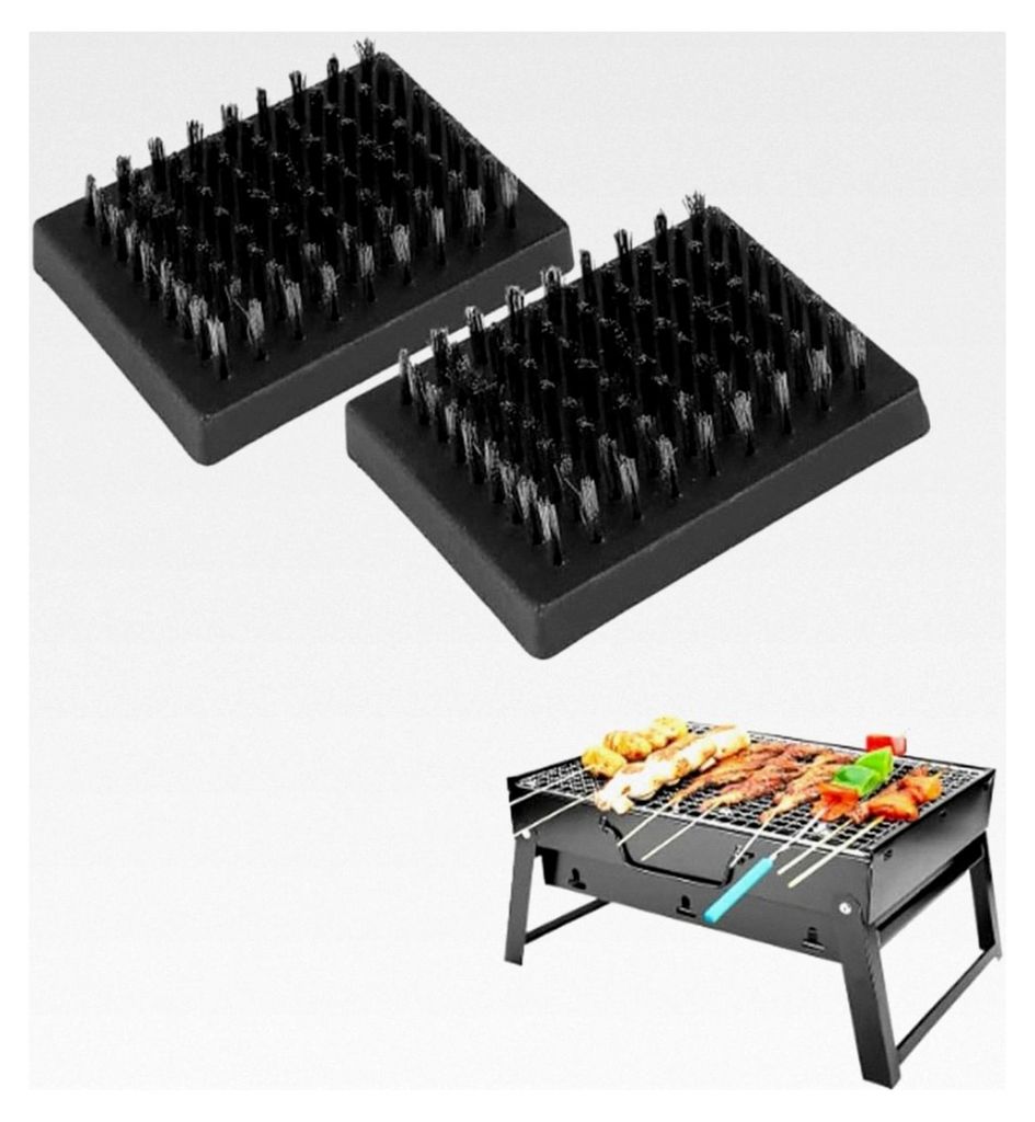 2 Stück Edelstahl Grillbürste mit Wärmedämmung, Extra lange Reinigungsbürste für Gasgrill, Holzkohlegrill und Grillrost