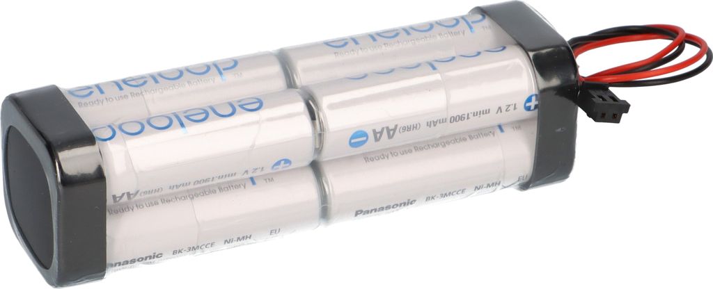 eneloop Akkupack 9,6V / 2000mAh - F2x2x2 passend für Graupner Zelle eneloop AA