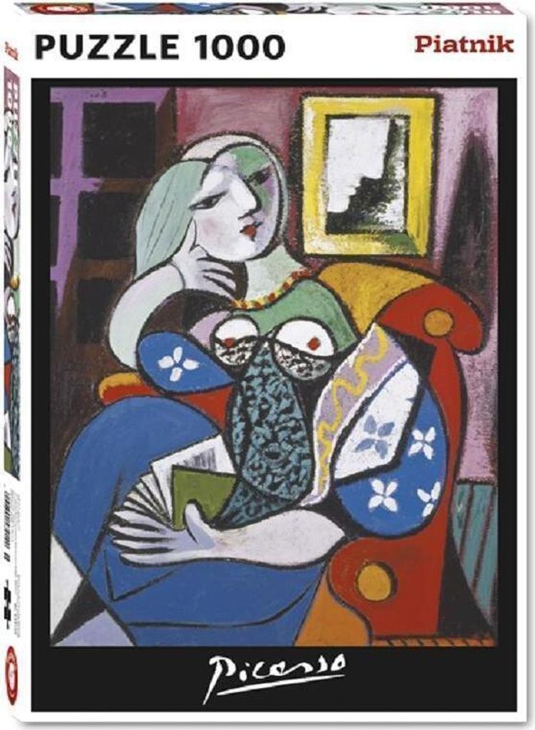 Picasso Puzzle Frau mit Buch, 1000 Teile, Kunstmotiv Produktbild 