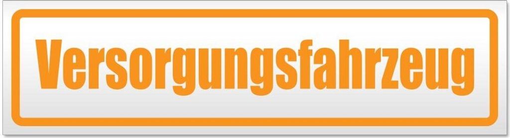 Kiwistar Versorgungsfahrzeug Magnetschild Schild magnetisch - 60cm Orange - Magnetfolie für Auto PKW Kfz