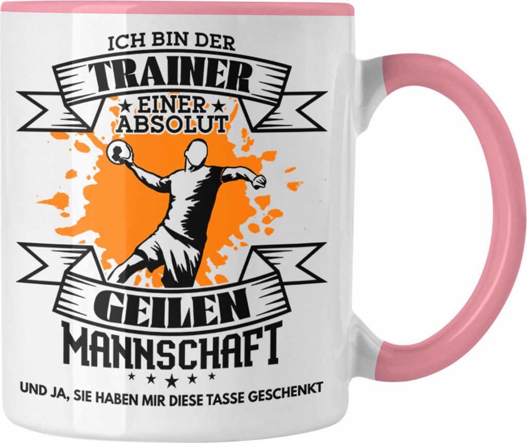 Trendation - Handball Trainer Tasse Geschenk von Mannschaft Produktbild 