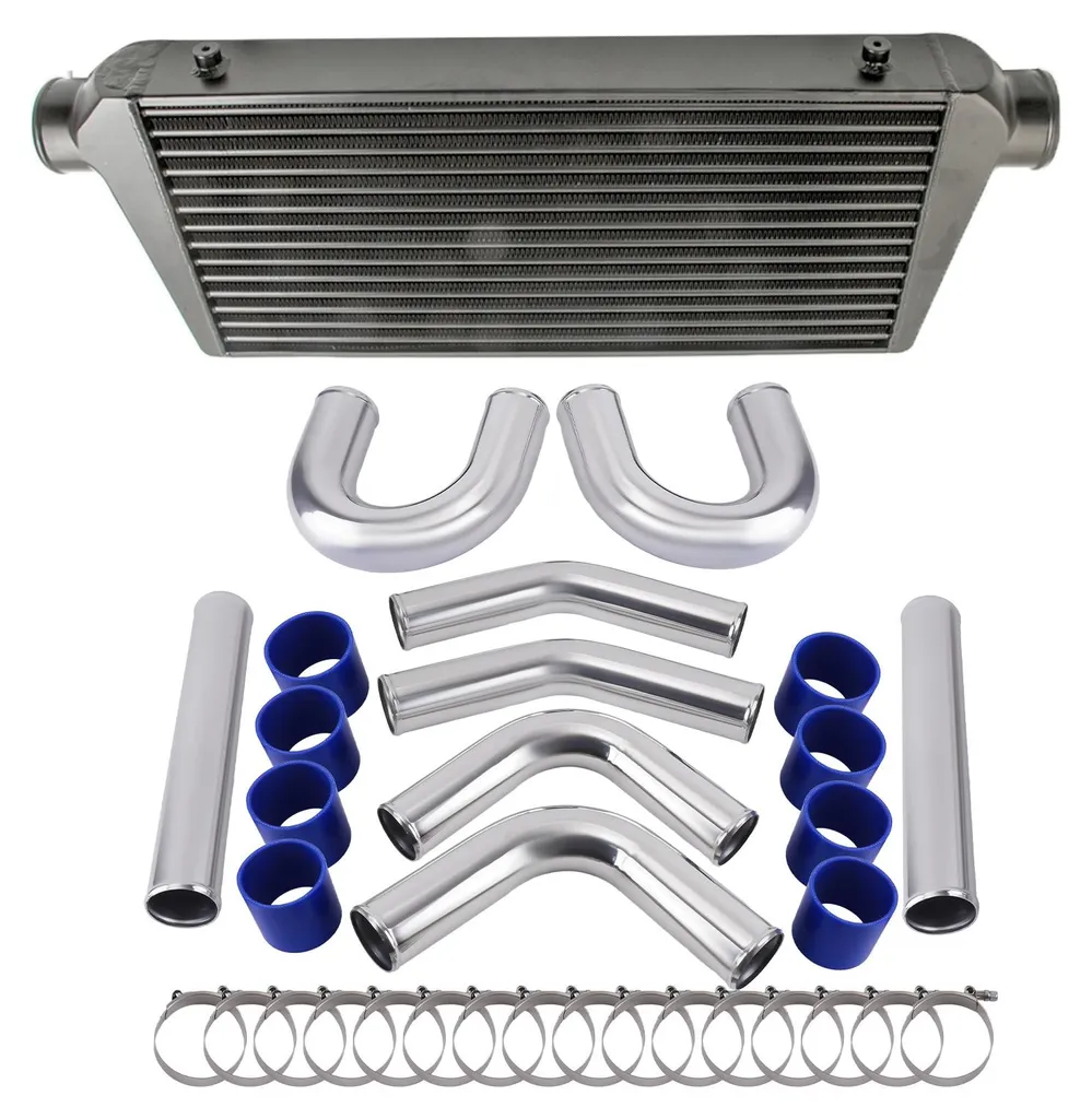 Kit Intercooler Universel 3 Pouces 76mm avec Tuyauterie Turbo Complète