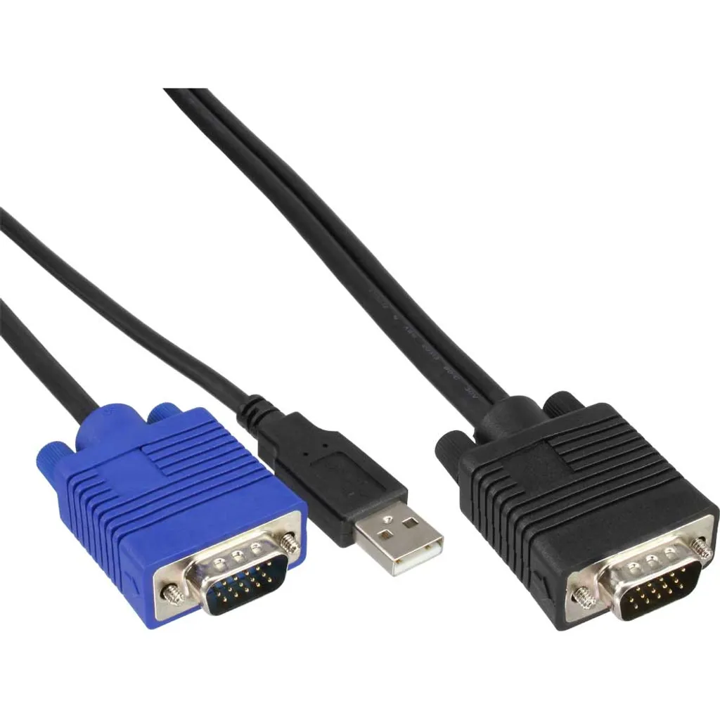 Cavo KVM USB 3m InLine 60667E per Switch Rack 19" - Alta Qualità