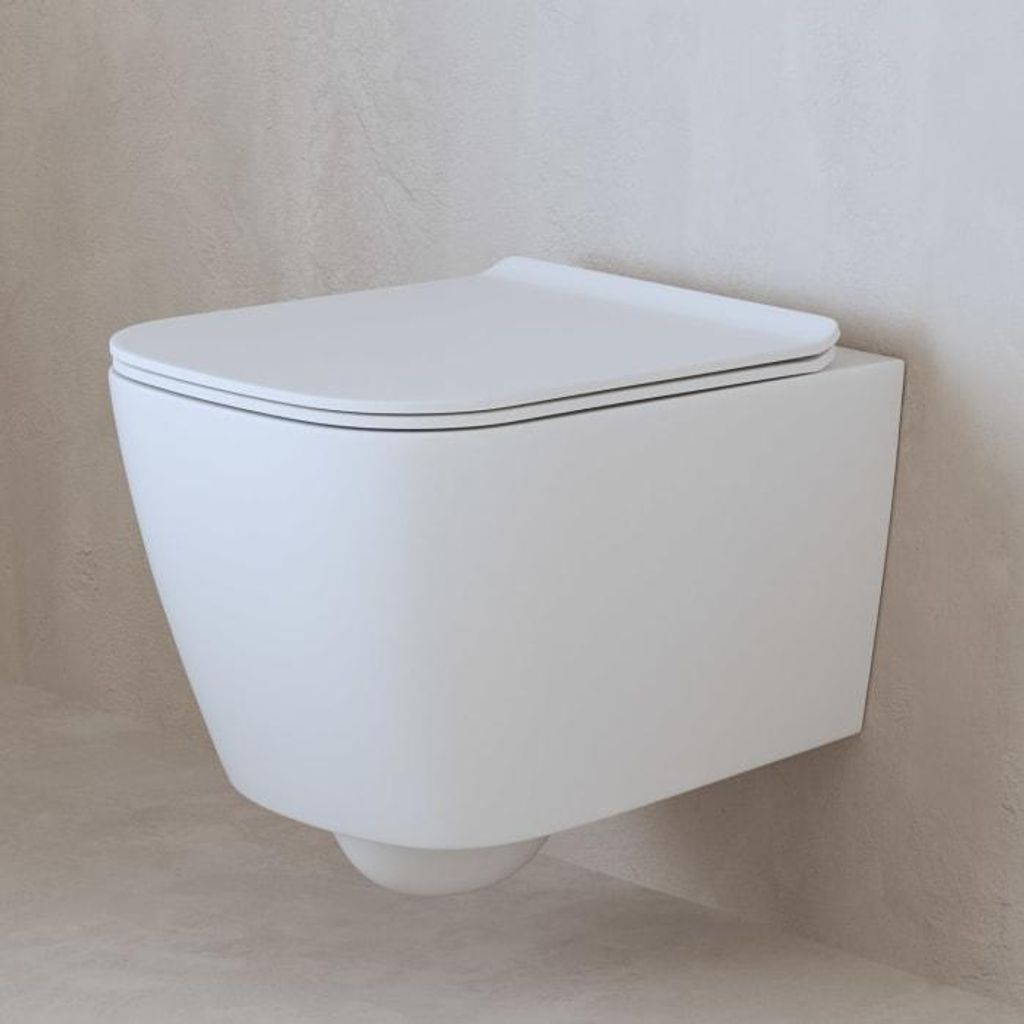 ALLUVION Mars Wand-WC kompakt Tiefspüler ohne Spülrand Produktbild 