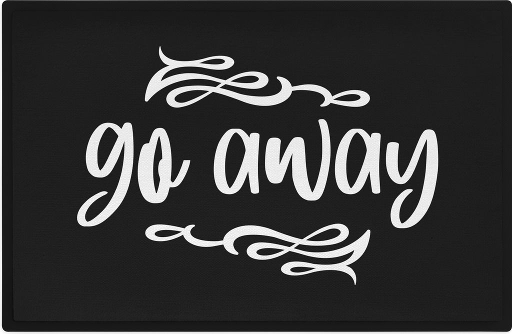 Trendation - Go Away Lustige Fußmatte Geschenk Witz Geh Weg Fussabtreter Außen und Innenbereich Lustig 60x40 cm