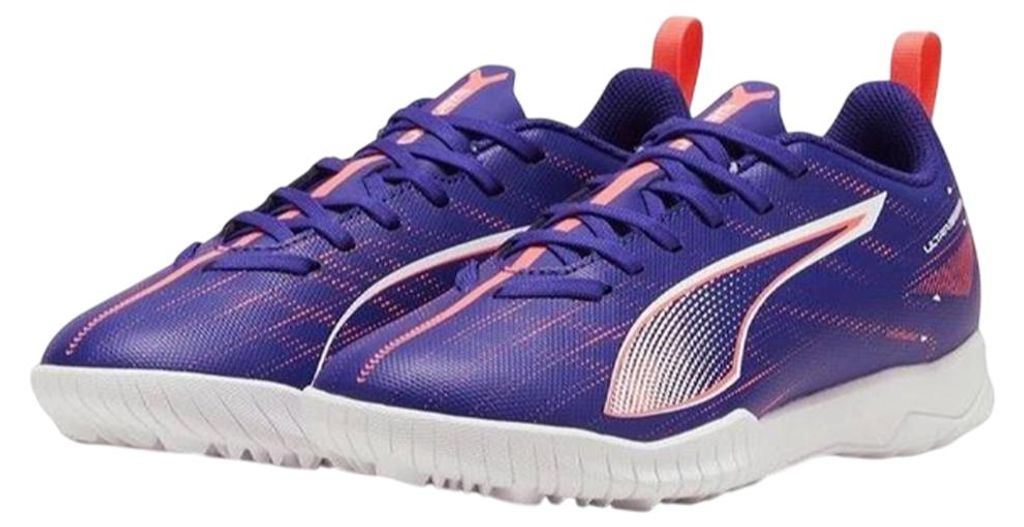 Puma - Kinder Fußball-Stiefel "Ultra 5 Play TT", Leicht MR2402 (20 EU) (Weiß/Abendrot)