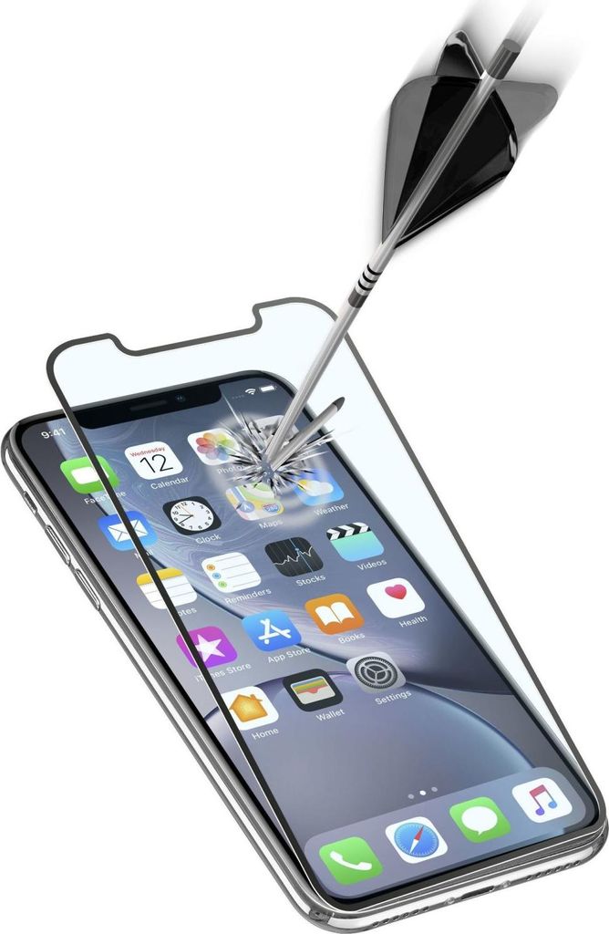 Cellularline Impact Glass Capsule - iPhone 11/XR, Apple, iPhone Xr, Kratzresistent, Schockresistent, Schwarz, Transparent, 1 Stück(e)