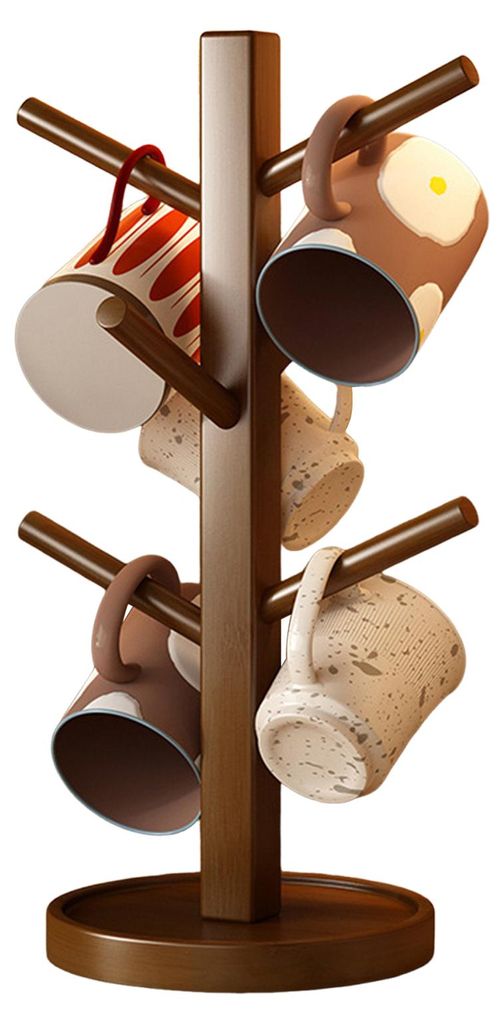 Becherhalter aus Massivholz, stapelbar, tragfähig, für Küche, Restaurant und Zuhause