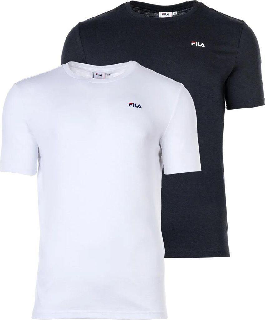 FILA BROD tee / double pack 13005 Bright White-Black Beaut S