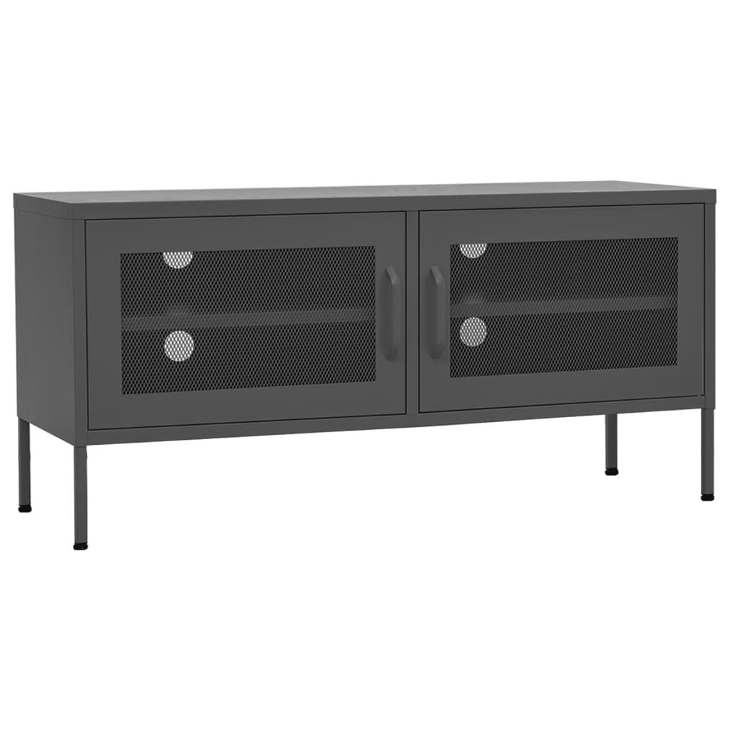 "2026 MODERNE"TV-Schrank - TV-Regal - Fernsehkommode - Anthrazit 105x35x50 cm Stahl - TV-Lowboard CC4293918