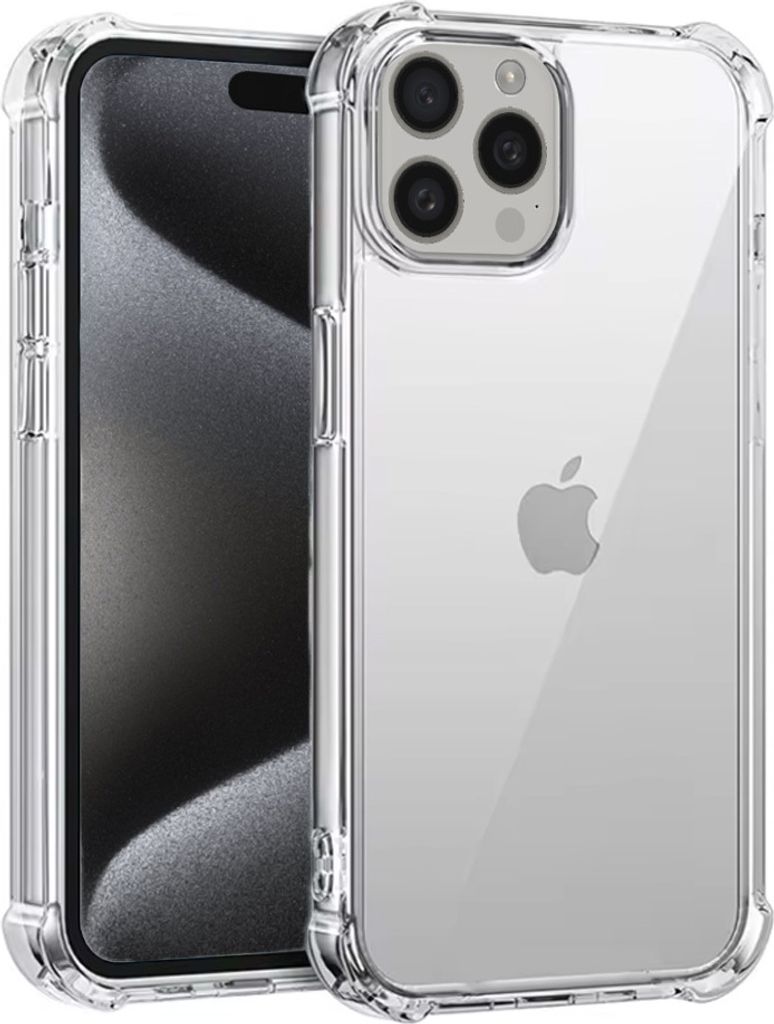 Handyhülle passend für iPhone 15 Pro transparent - Stoßfeste TPU Silikonhülle mit Bumper Shockproof - Smartphonica