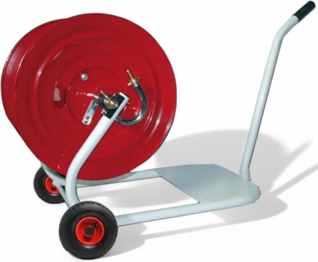 Chariot de pulvérisation en acier avec enrouleur et socle pompe intégré