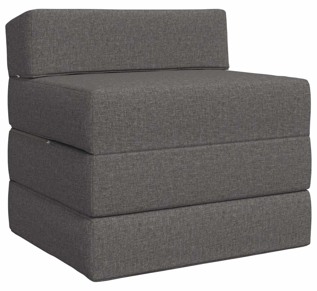 vidaXL Klappbares Schlafsofa Hellgrau 70 x 60 x 63 cm Stoff