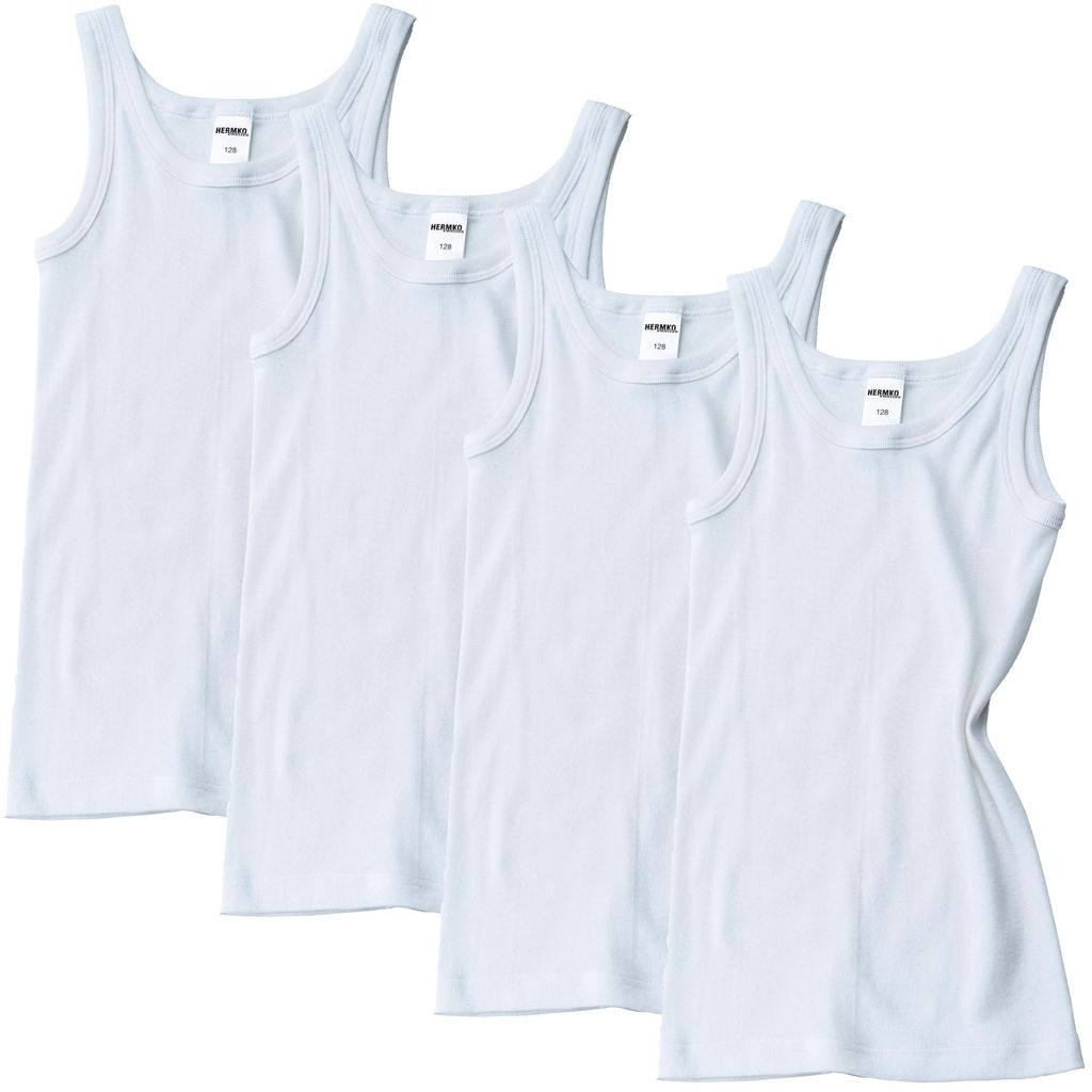 HERMKO 2800 4er Pack Jungen Unterhemd (Weitere Farben) Produktbild 
