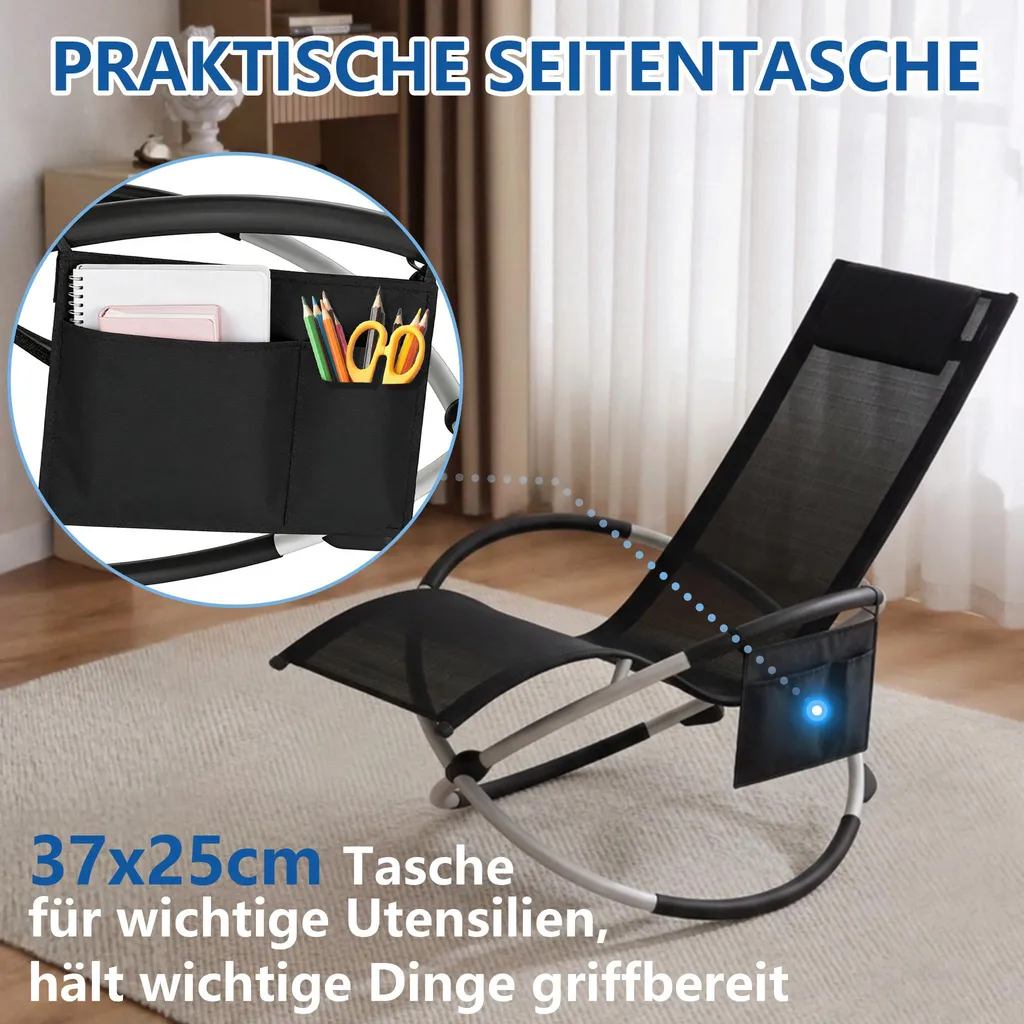 Transat de Jardin Pliable XINZI pour Camping et Terrasse - Haute Qualité - 6