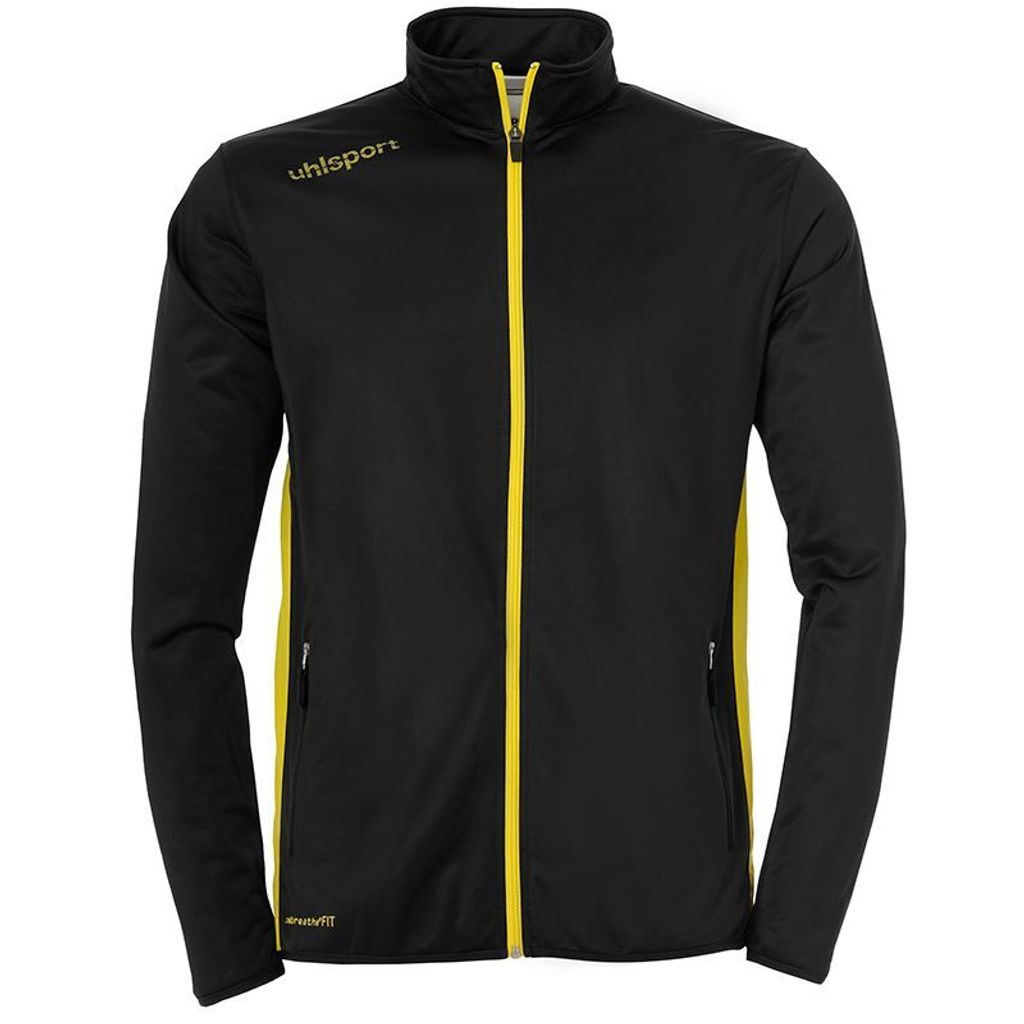 Uhlsport Fußball Herren Essential Classic Trainingsanzug Jacke Hose schwarz gelb Gr S